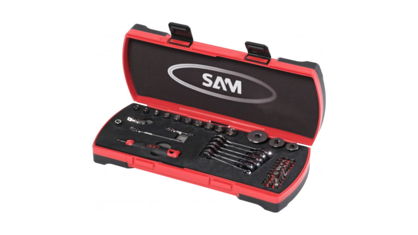 SAM CP Series 54-Piece Spanner Set, 1/4, Chrome Vanadium