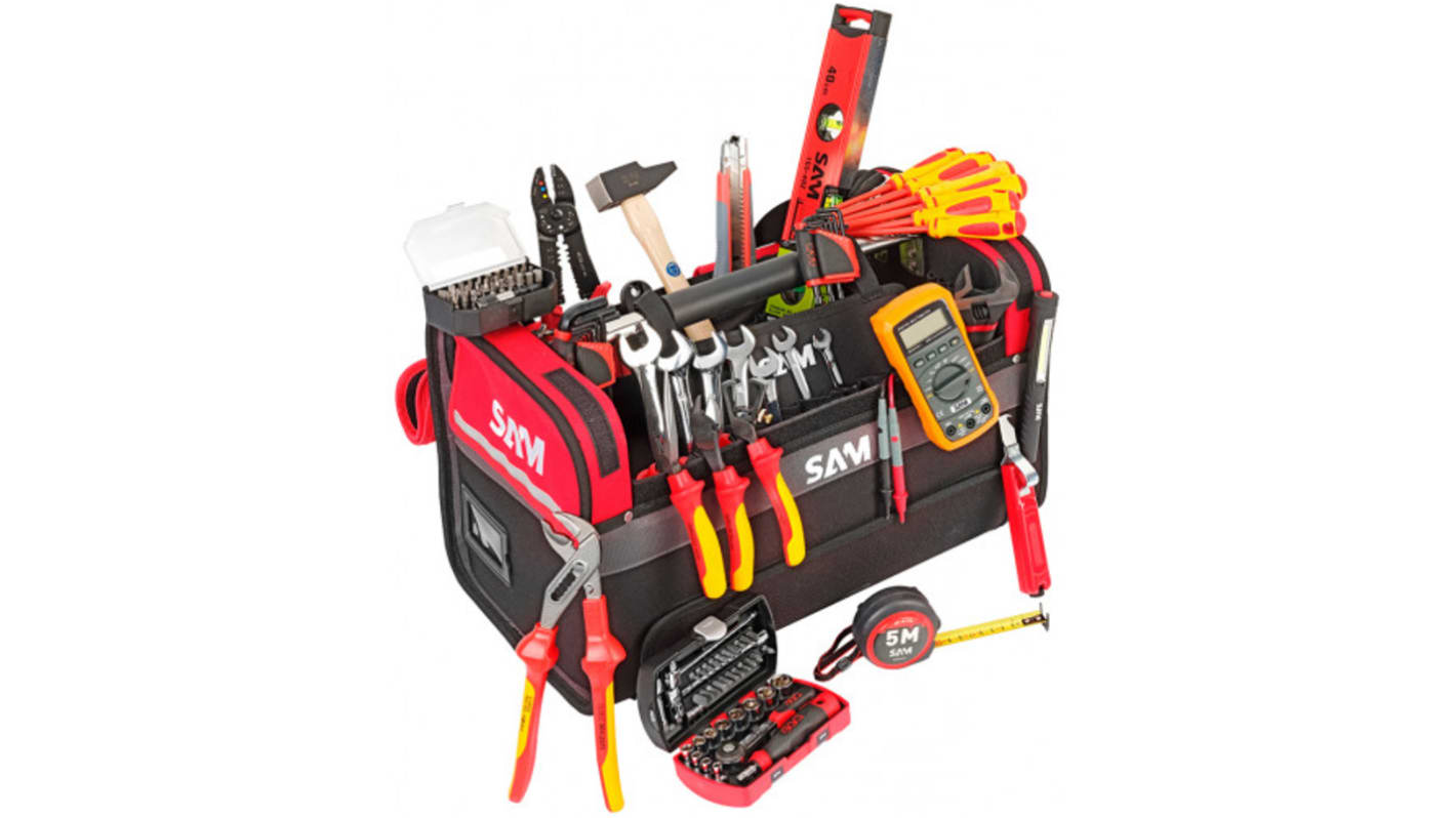 SAM 125 Piece Electrician Tool Tool Kit with Box, VDE Approved