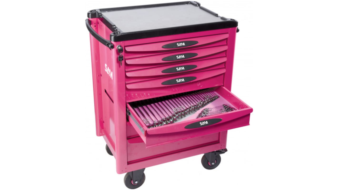 SAM 7 Drawer Steel Wheeled Tool Cabinet