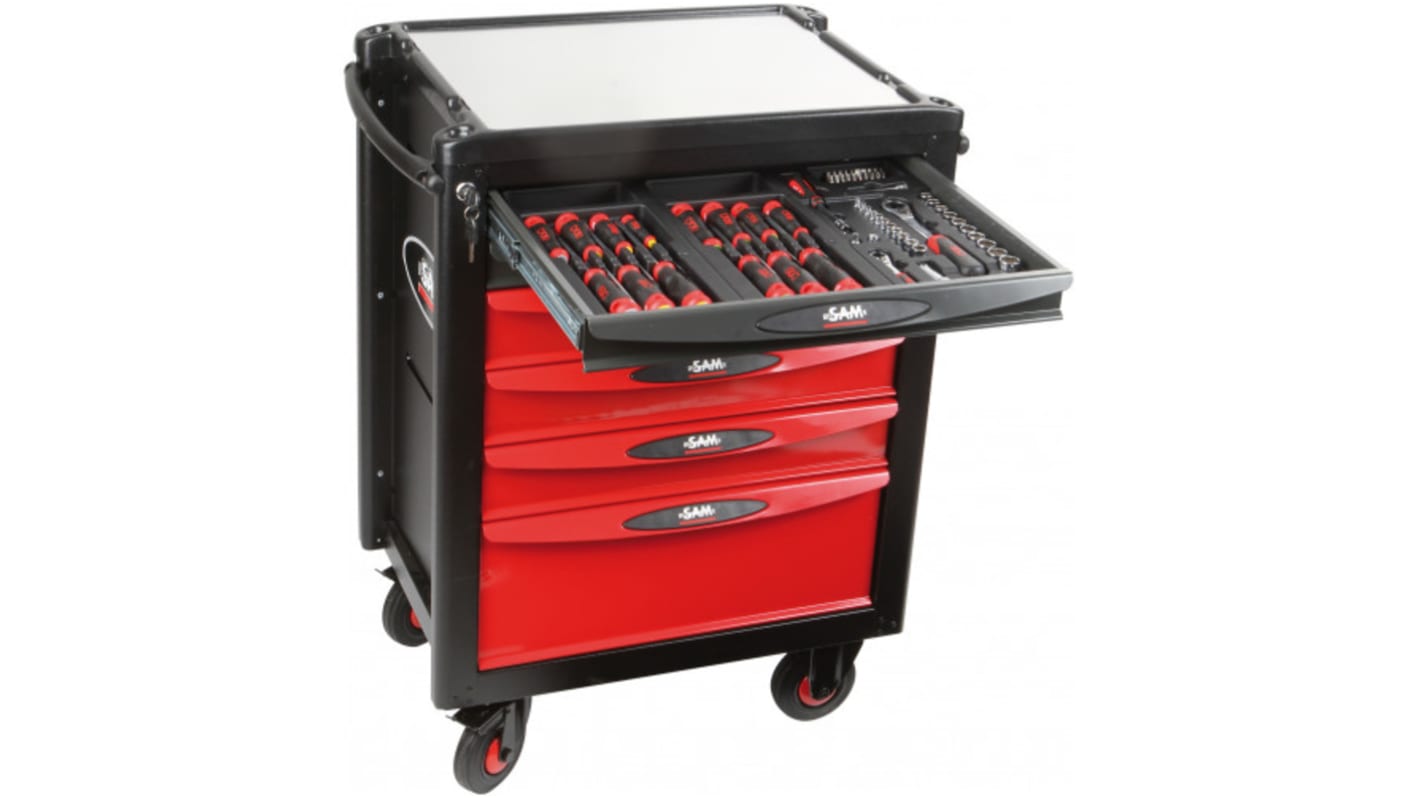 Armadietto mobile SAM serie con ruote in ABS, 6 cassetti