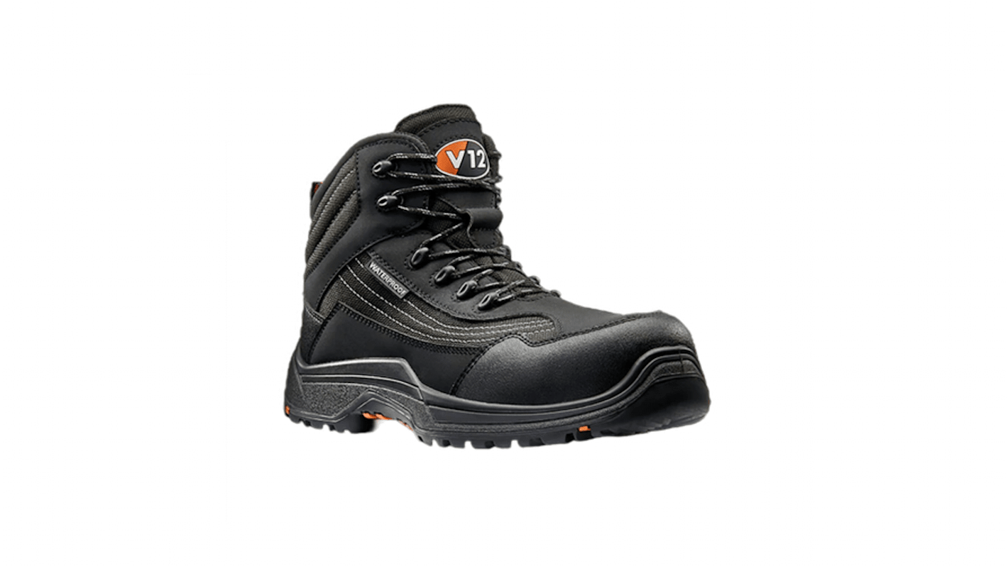 V12 Footwear V1501 Black ESD Safe Composite Toe CappedMen's Safety Boot, UK 13, EU 48