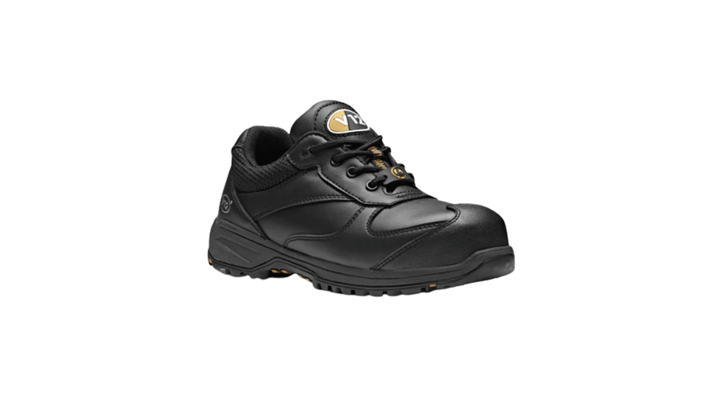 V12 Footwear Damen Sicherheitshalbschuhe Schwarz, mit Zehen-Schutzkappe, Größe 36 / UK 3