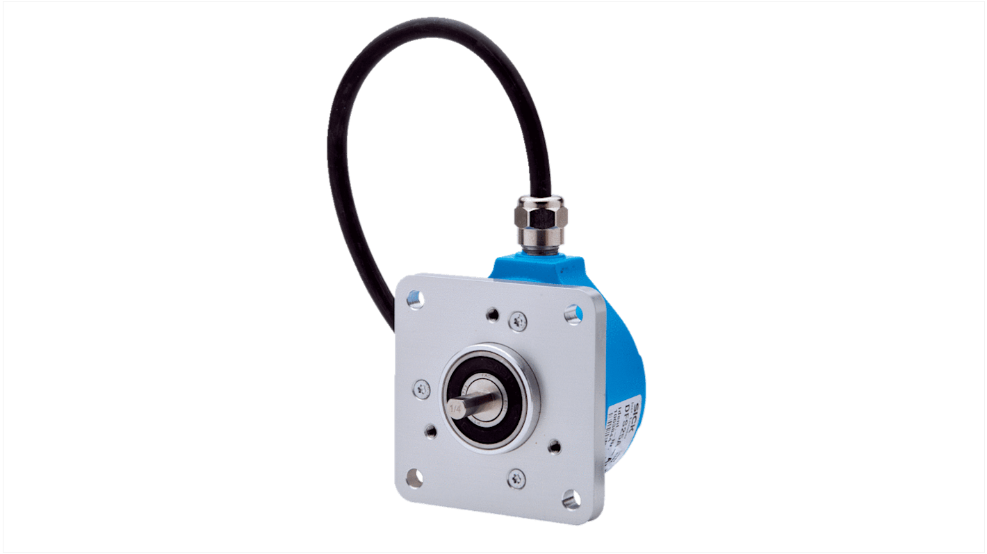 SICK DFS25 Series Incremental Incremental Encoder, 1500ppr ppr, RS422, TTL Signal, Solid Type, 3/8in Shaft
