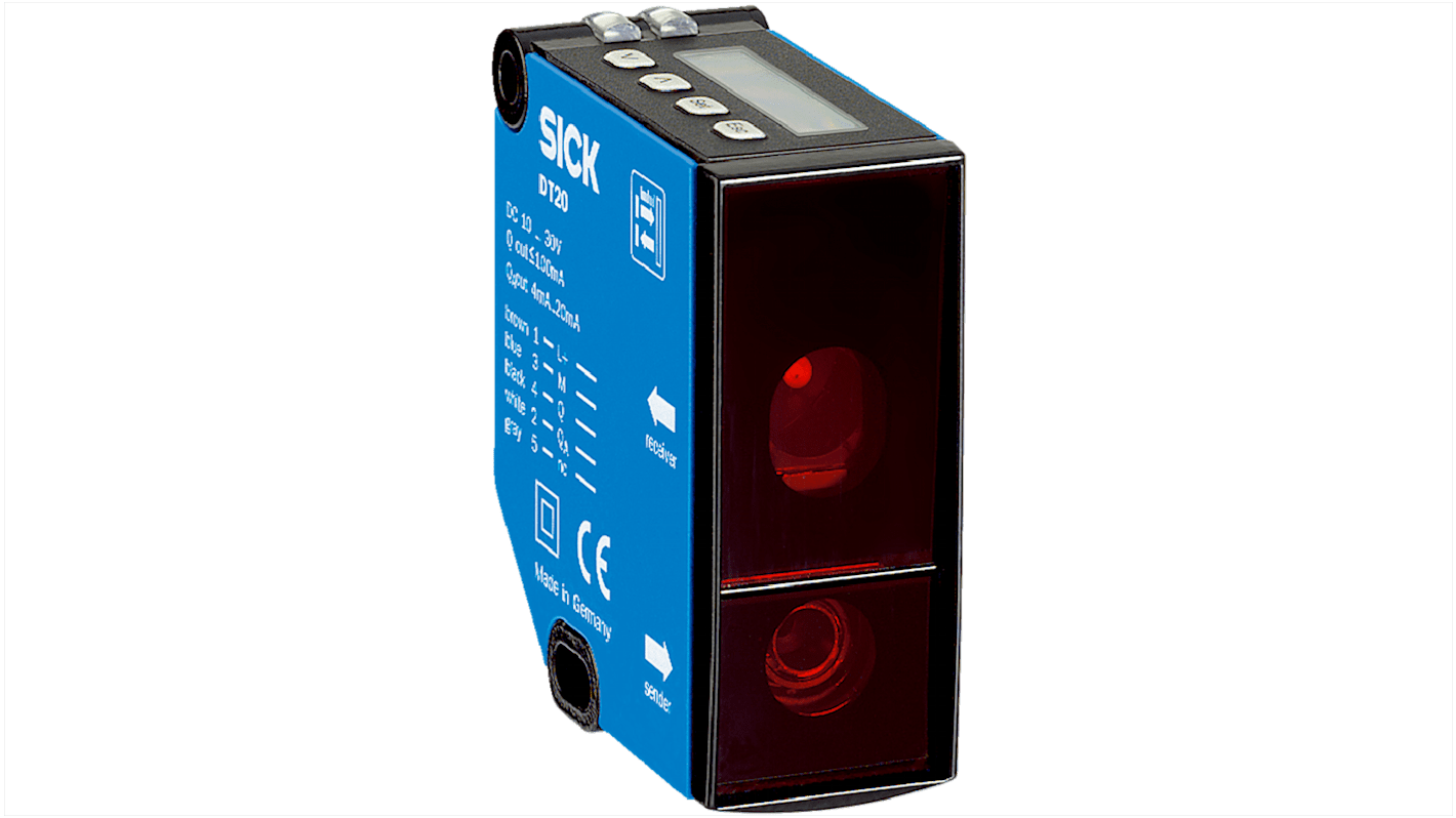 Rs-Online Sensore fotoelettrico Rettangolare SICK rilevamento 100 → 600 mm uscita NPN