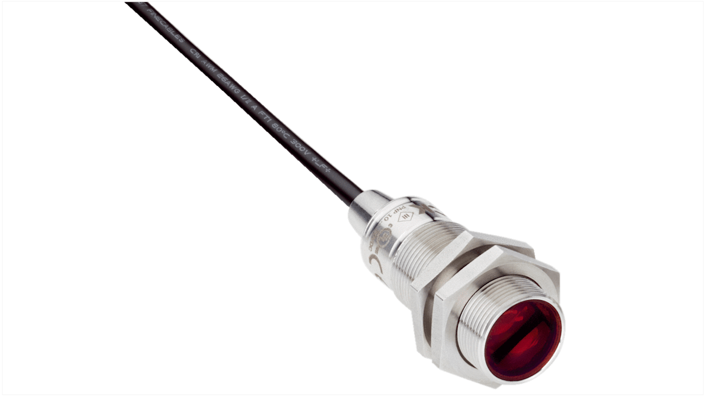 Rs-Online Sensore fotoelettrico Cilindrico SICK a retroriflessione rilevamento 0 03 → 7 2 m uscita PNP