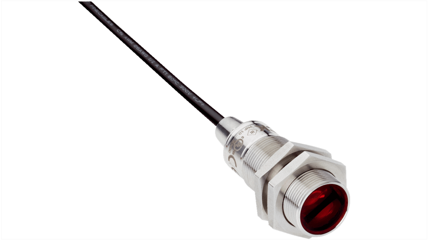 Rs-Online Sensore fotoelettrico Cilindrico SICK a soppressione di sfondo rilevamento 3 → 250 mm uscita PNP