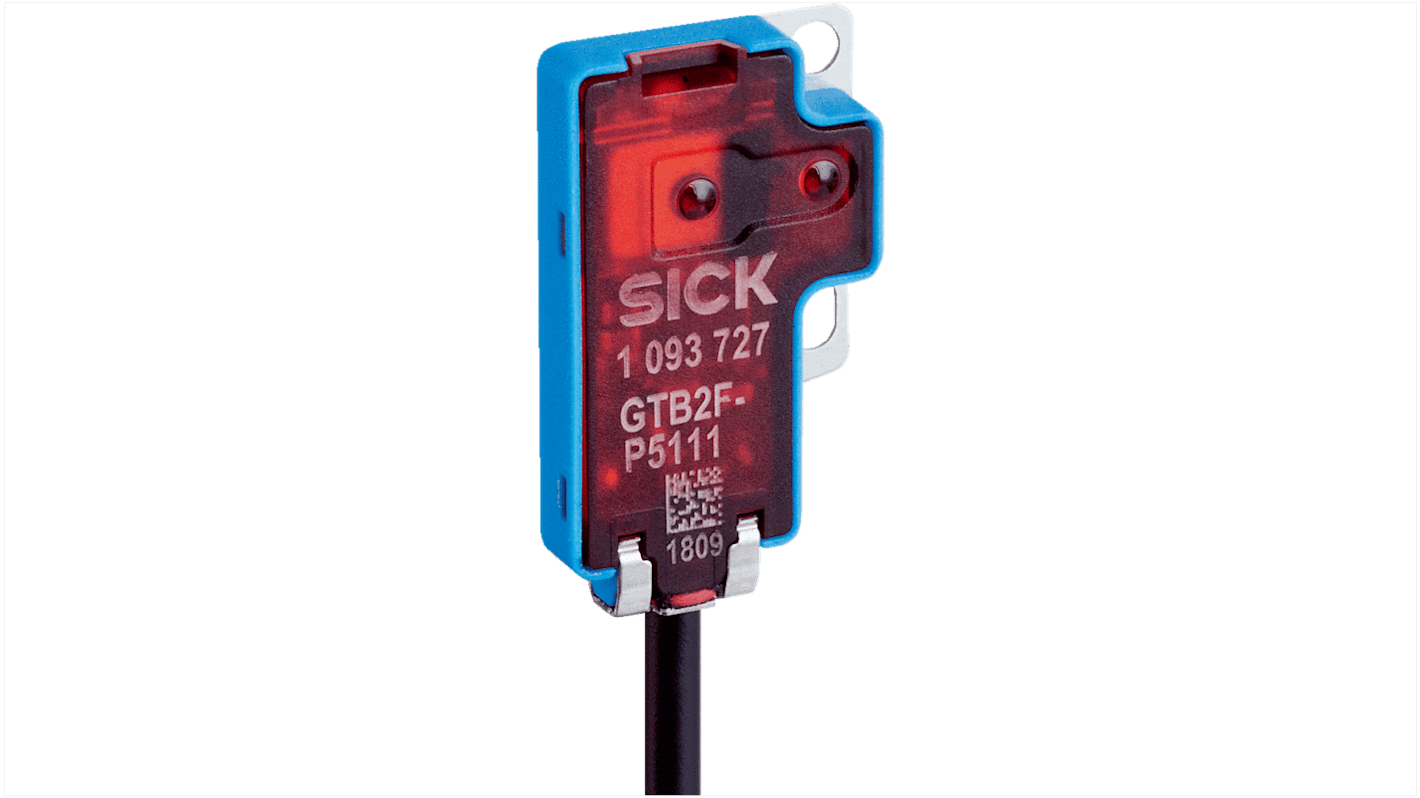 Rs-Online Sensore fotoelettrico Rettangolare SICK a soppressione di sfondo rilevamento 1 → 18 mm uscita PNP
