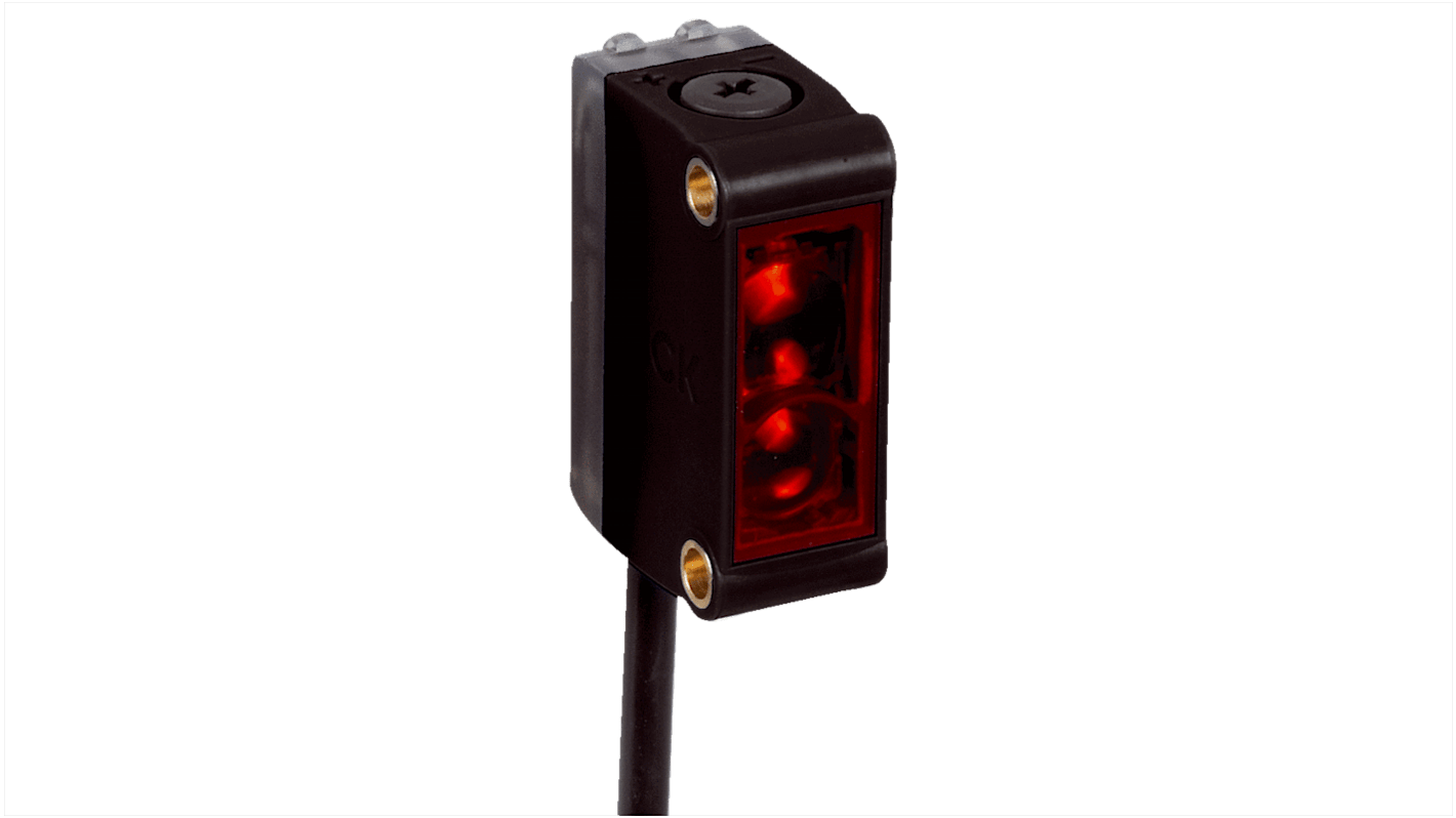 Rs-Online Sensore fotoelettrico Rettangolare SICK a soppressione di sfondo rilevamento 5 → 250 mm uscita PNP