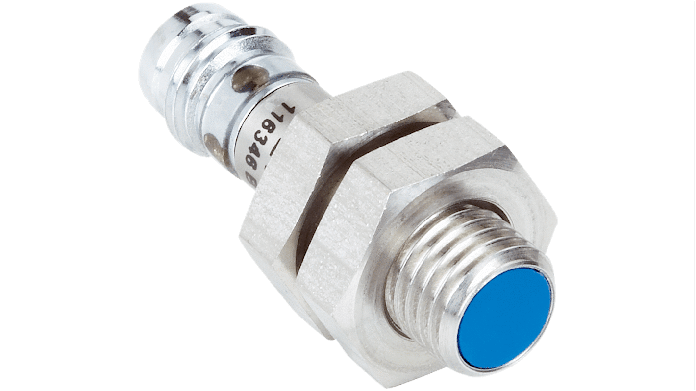 Sick IM Series Inductive Barrel-Style Inductive Proximity Sensor, M8 x 1, 2 mm Detection, PNP Output, 10 → 30 V