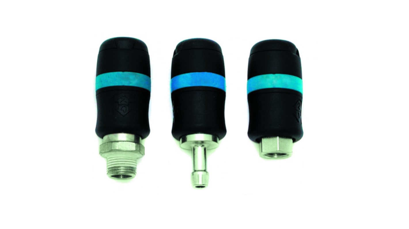 SAM Composite Body Male Safety Quick Connect Coupling, Threaded