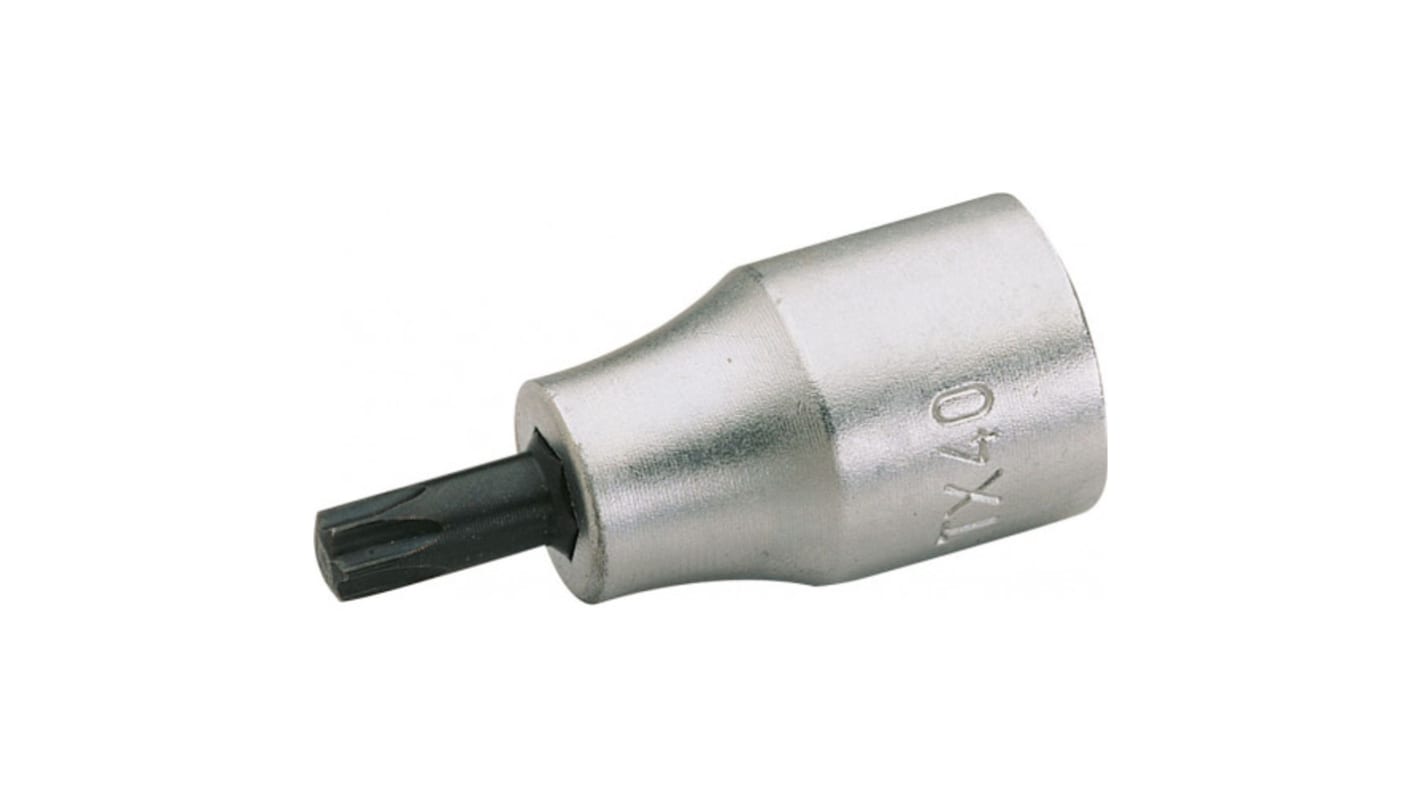 SAM 1/4 in, 1/4 in Drive Bit Socket, Torx Bit, T15, 35 mm Overall Length