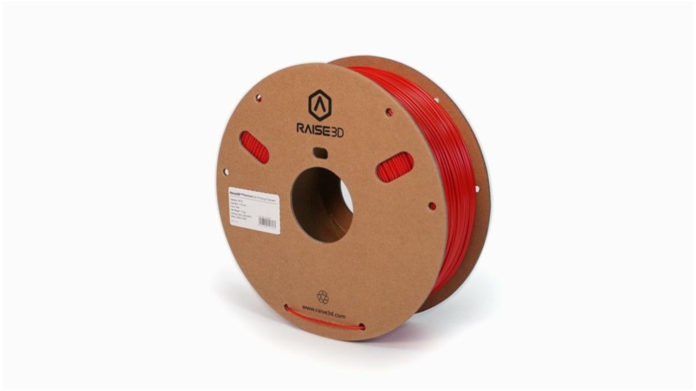 Raise3D 1.75mm Red PET-G 3D Printer Filament, 1kg