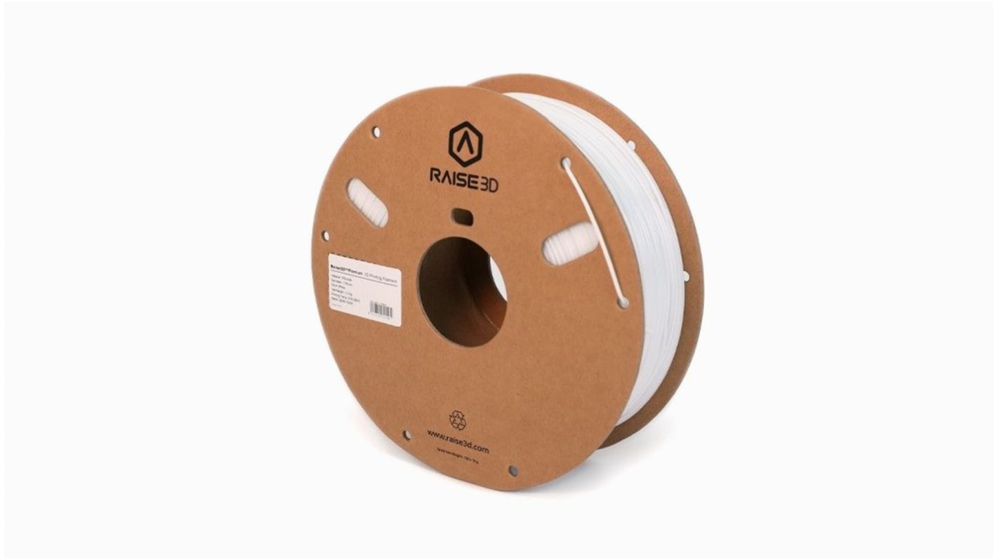 Raise3D TPU 95A 3D-Drucker Filament, Weiß, 1.75mm, FDM, 1kg