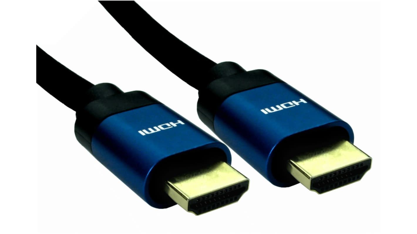 RS PRO HDMI-Kabel A HDMI Stecker B HDMI Stecker Ultra-Hochgeschwindigkeit 8K @ 60Hz max., 2m, Schwarz