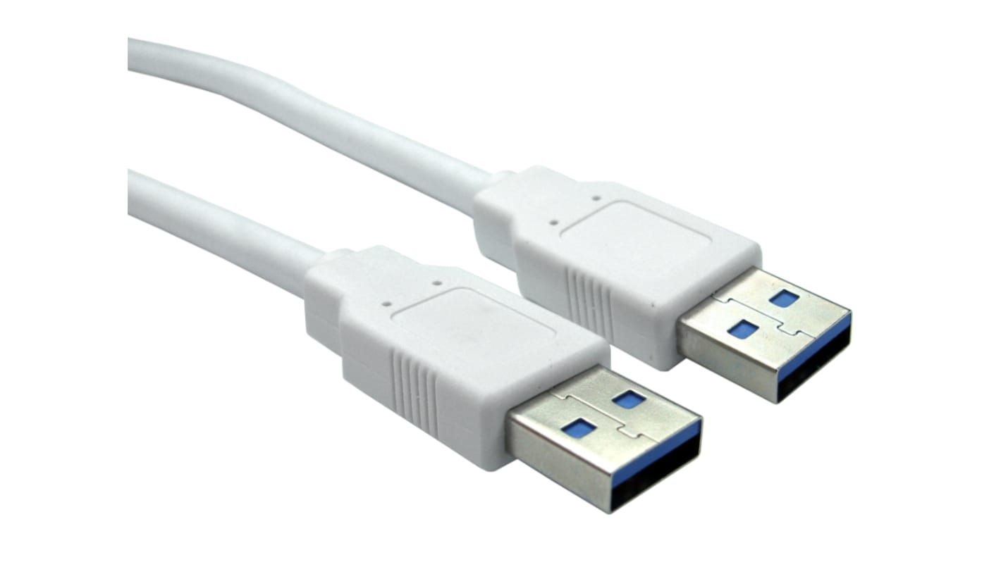 RS PRO USB 3.0, Male USB A to Male USB A, 800mm