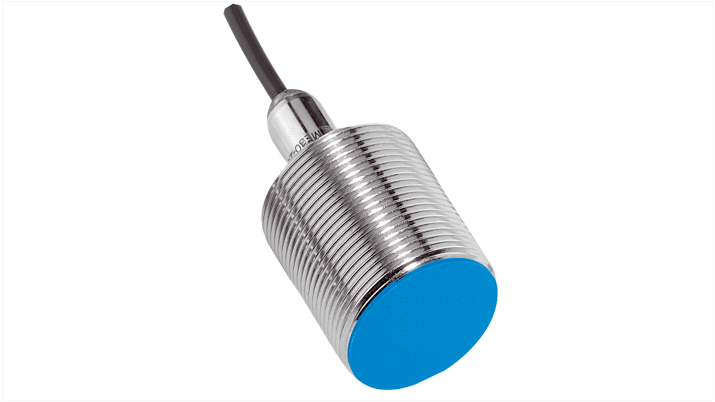 Sick IME Series Inductive Barrel-Style Inductive Proximity Sensor, M30 x 1.5, 15 mm Detection, NPN Output, 10 →