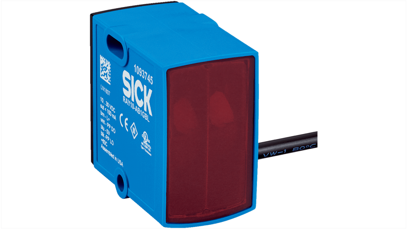 Rs-Online Sensore fotoelettrico Rettangolare Sick a retroriflessione rilevamento 1 5 m uscita NPN PNP