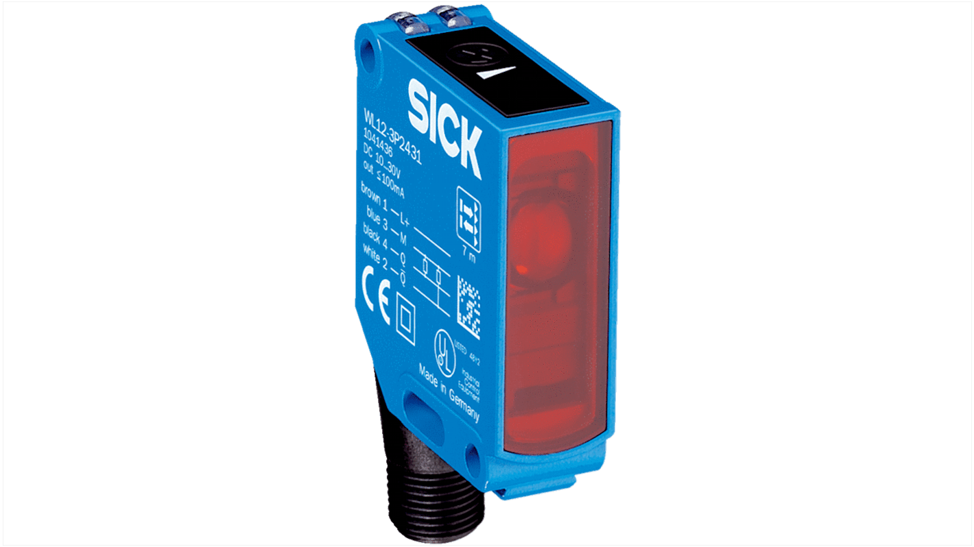 Rs-Online Sensore fotoelettrico Rettangolare Sick a retroriflessione rilevamento 0 → 7 m uscita PNP