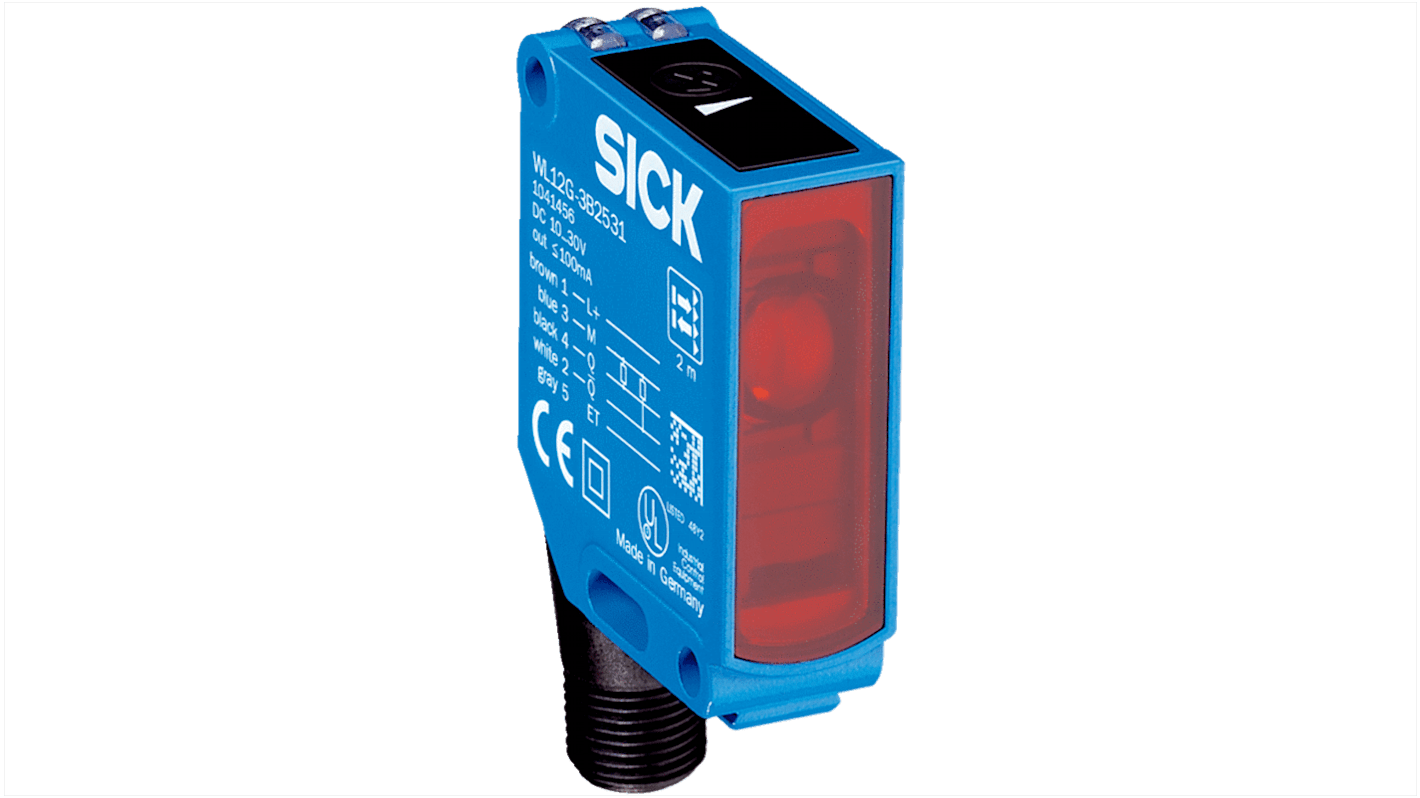 Rs-Online Sensore fotoelettrico Rettangolare Sick a retroriflessione rilevamento 4 m uscita PNP