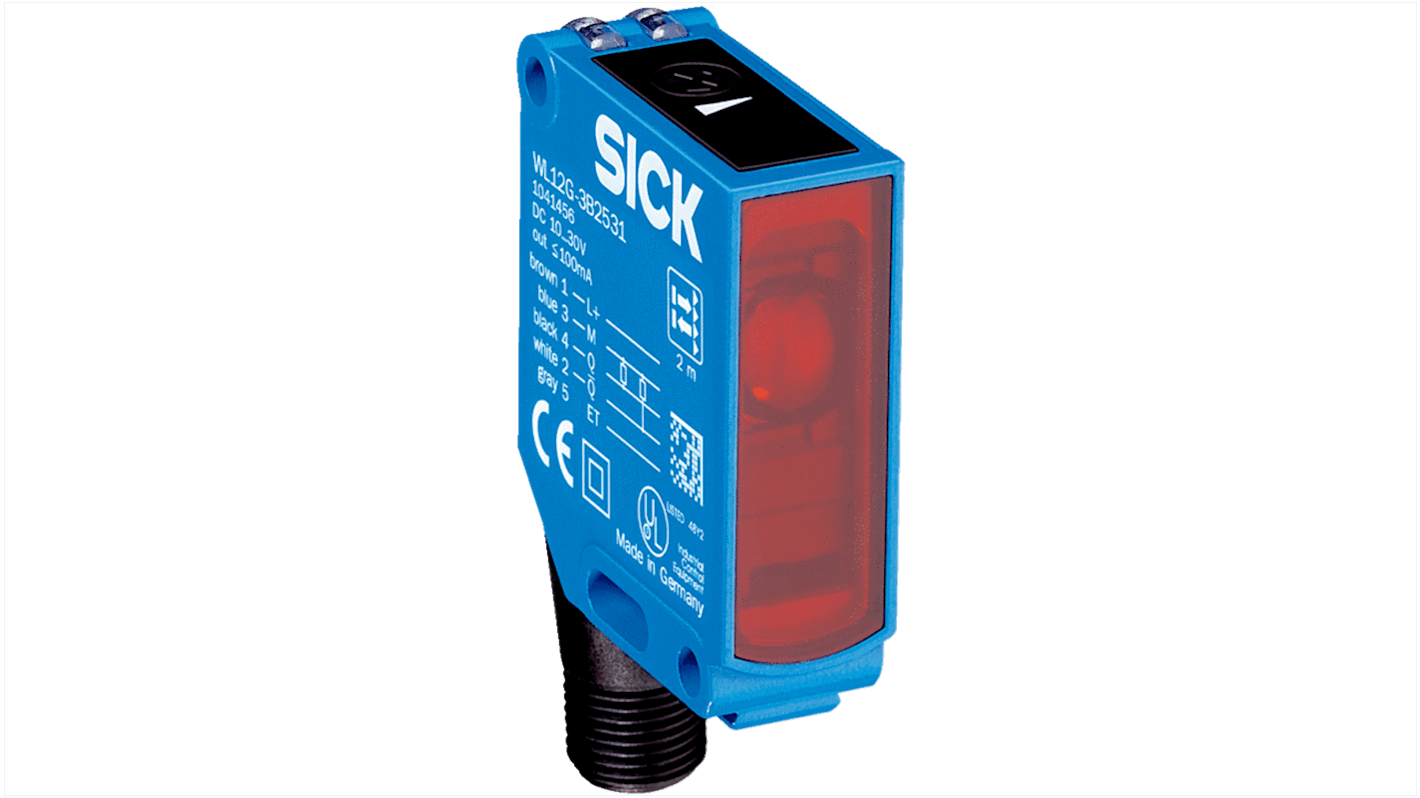 Sensore fotoelettrico Rettangolare Sick, a retroriflessione, rilevamento 0 → 500 mm, uscita PNP