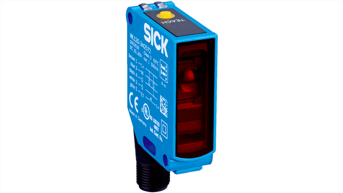 SICK Retroreflective Photoelectric Sensor, Rectangular Sensor, 1.5 m Detection Range