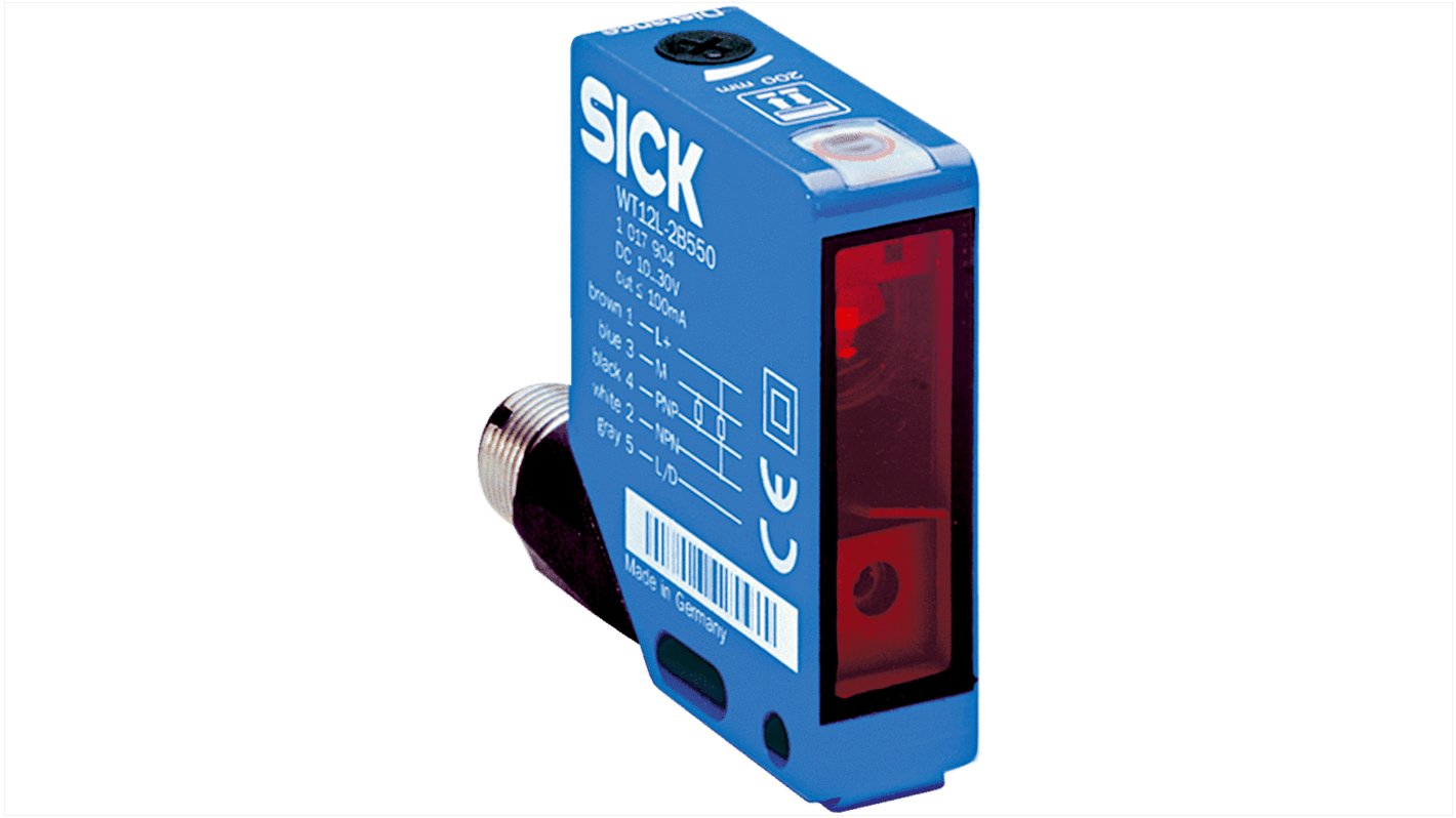 Sick Retroreflective Photoelectric Sensor, Rectangular Sensor, 18 m Detection Range