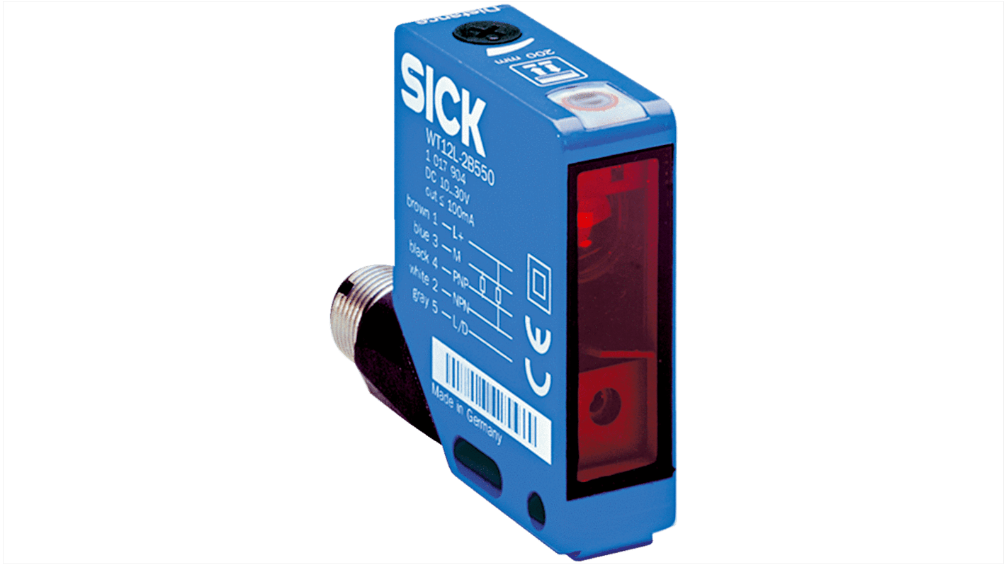 Rs-Online Sensore fotoelettrico Rettangolare Sick a retroriflessione rilevamento 530 mm uscita NPN PNP