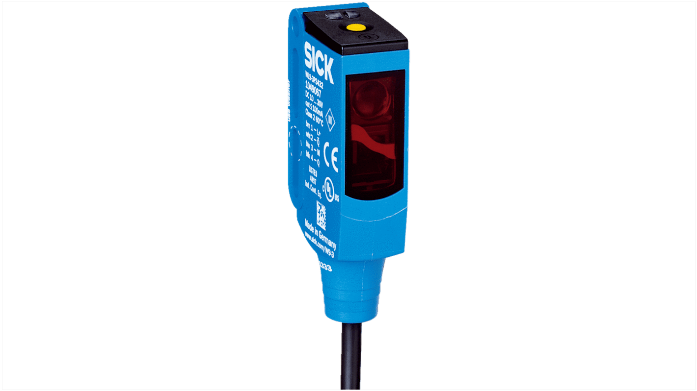 Rs-Online Sensore fotoelettrico Rettangolare Sick a retroriflessione rilevamento 5 m uscita PNP