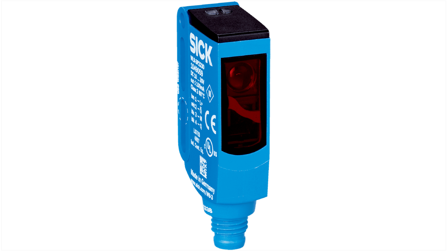 Rs-Online Sensore fotoelettrico Rettangolare Sick a retroriflessione rilevamento 4 m uscita PNP