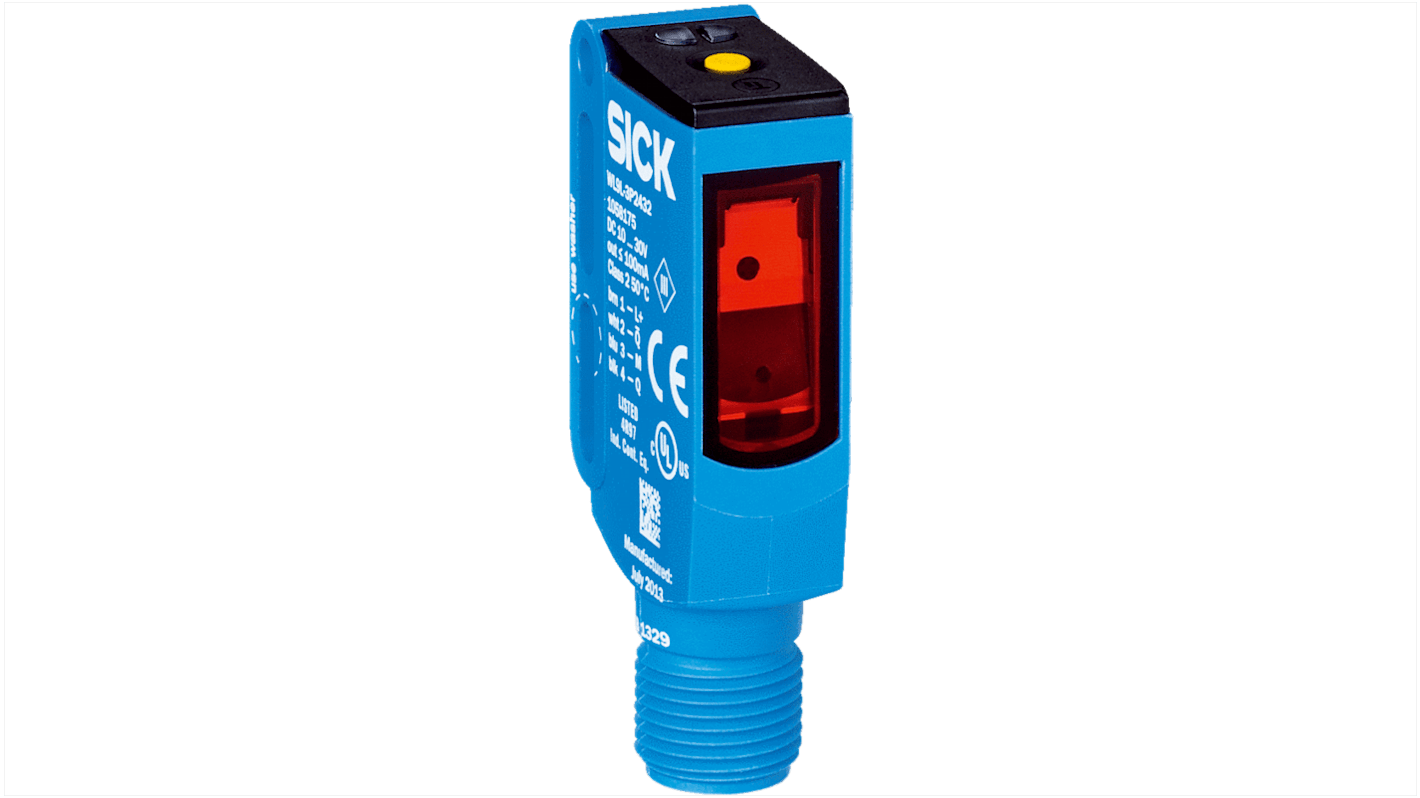 Rs-Online Sensore fotoelettrico Rettangolare Sick a retroriflessione rilevamento 0 → 12 m uscita PNP