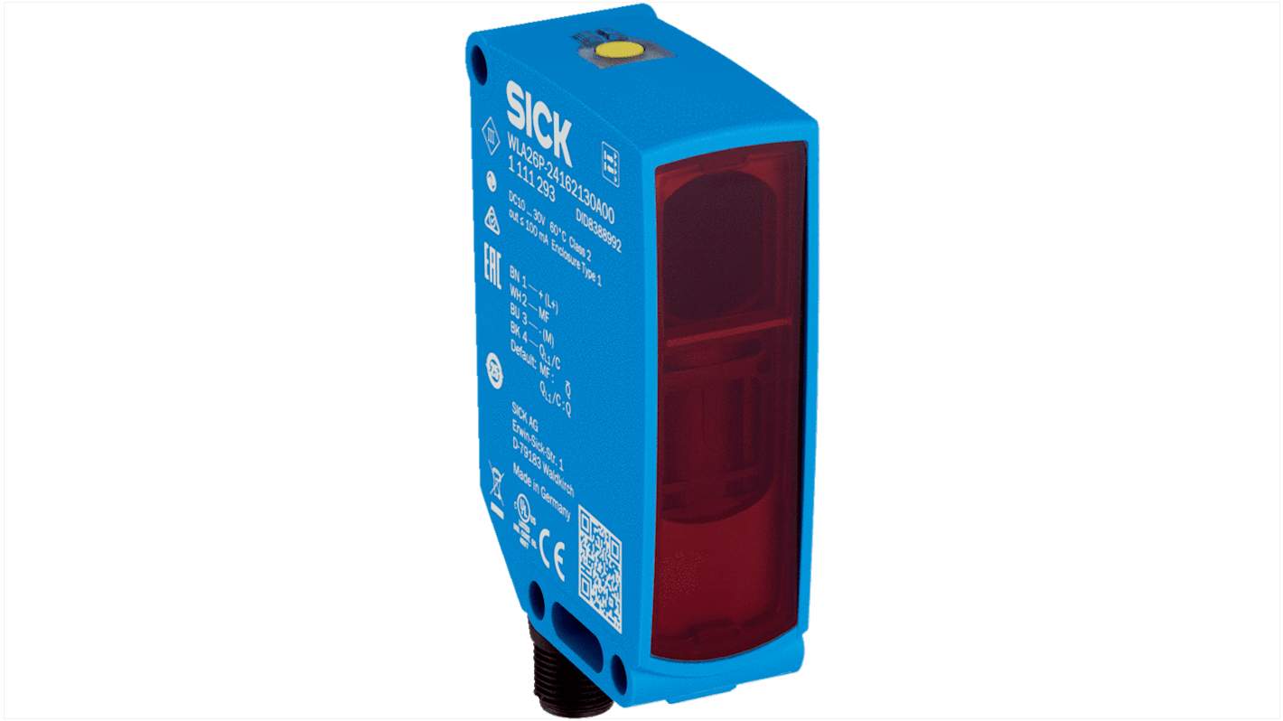 Rs-Online Sensore fotoelettrico Rettangolare SICK a retroriflessione rilevamento 18 m uscita PNP
