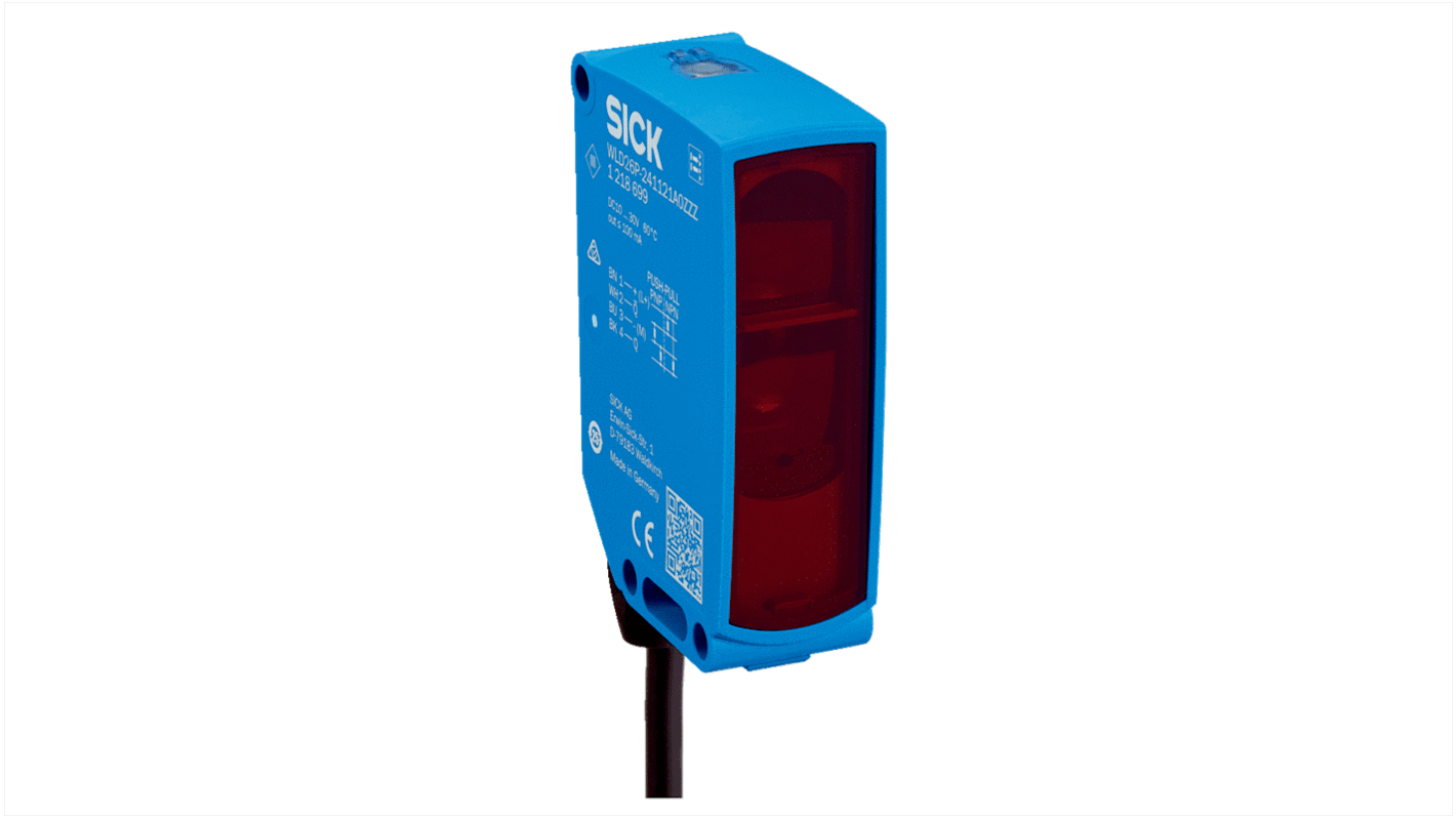 Rs-Online Sensore fotoelettrico Rettangolare SICK a retroriflessione rilevamento 18 m uscita PNP/NPN
