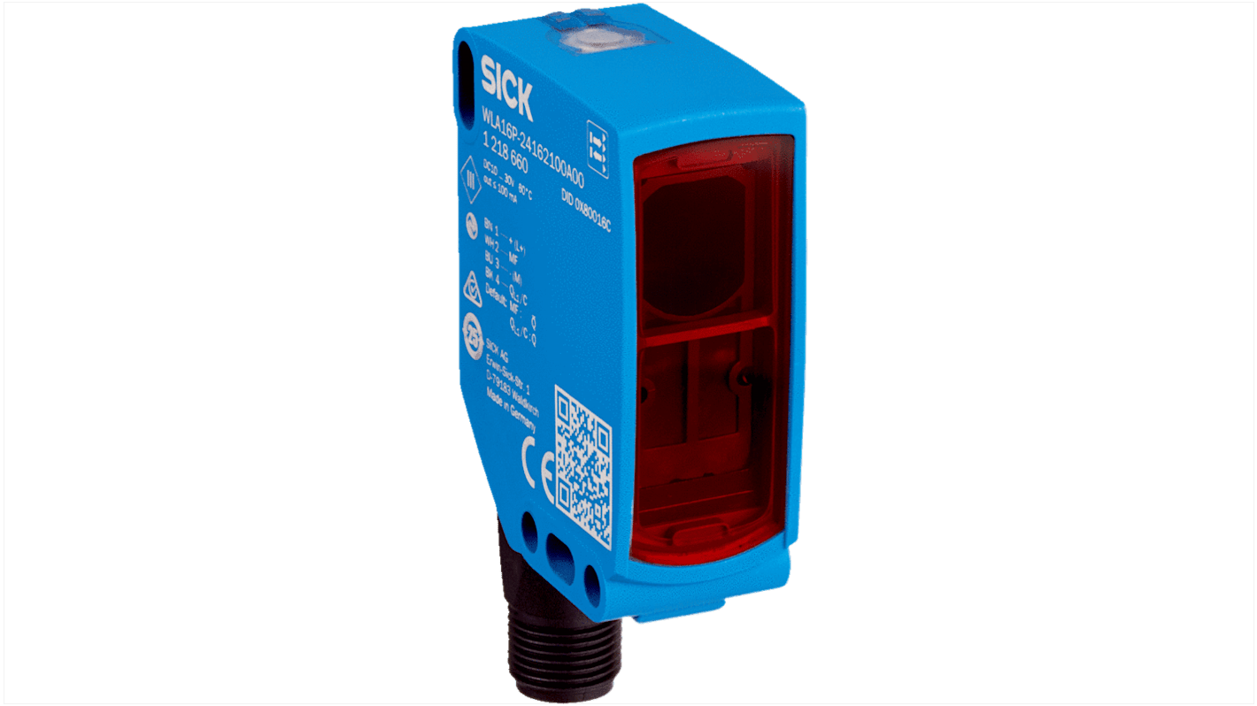 Rs-Online Sensore fotoelettrico Rettangolare SICK a retroriflessione rilevamento 5 m uscita PNP/NPN
