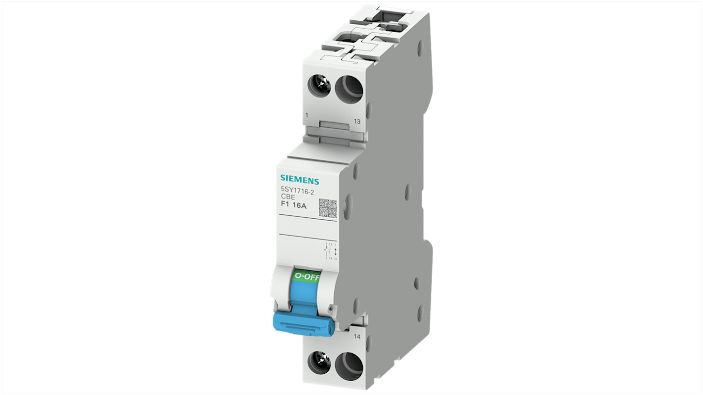 Protección industrial contra sobretensiones FaseÚnico, 2A, 230V (Volts), montaje: Carril DIN 5SY