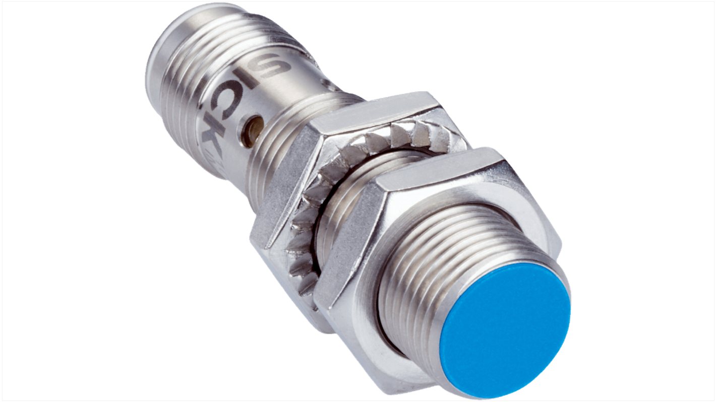 Sick IMB Series Inductive Barrel-Style Inductive Proximity Sensor, M12 x 1, 4 mm Detection, PNP Output, 10 → 30