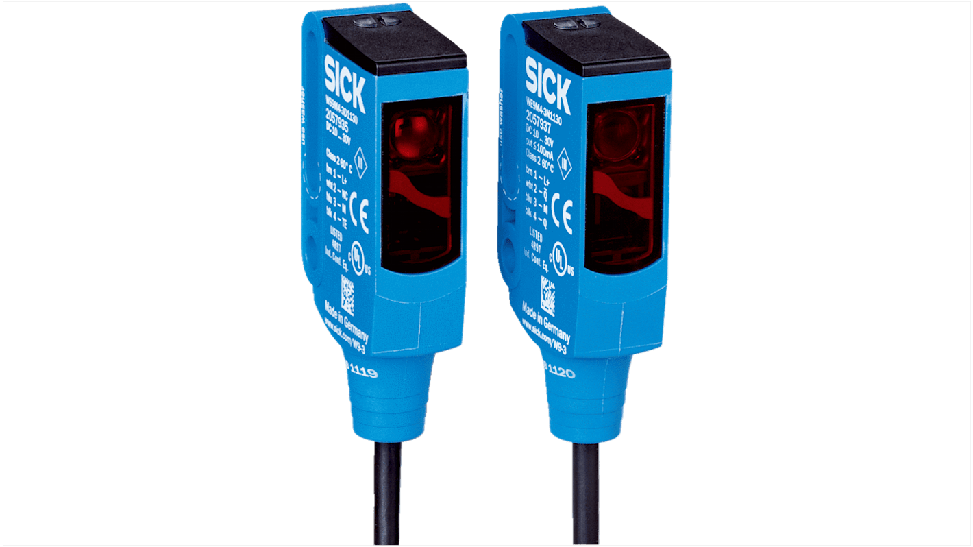 Rs-Online Sensore fotoelettrico Rettangolare SICK a fascio passante rilevamento 13 m uscita PNP