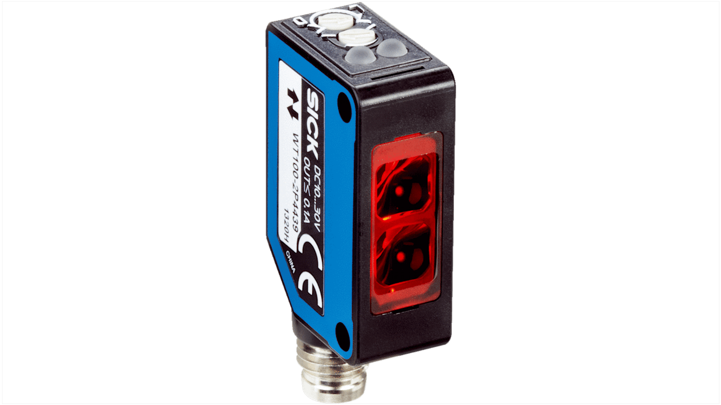 Rs-Online Sensore fotoelettrico Rettangolare SICK rilevamento 0 → 1200 mm uscita NPN