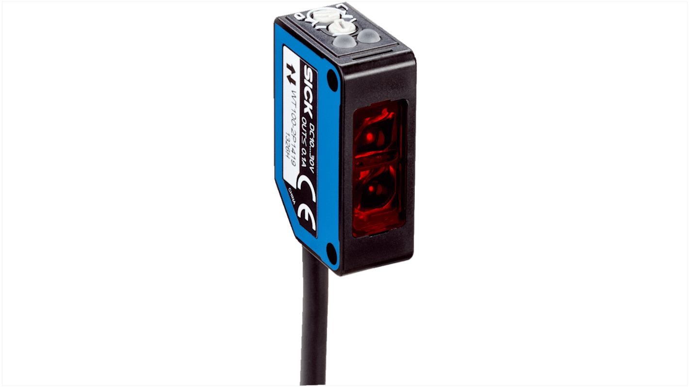 Rs-Online Sensore fotoelettrico Miniaturizzato SICK Sblocco di sfondo rilevamento 4 → 140 mm uscita PNP