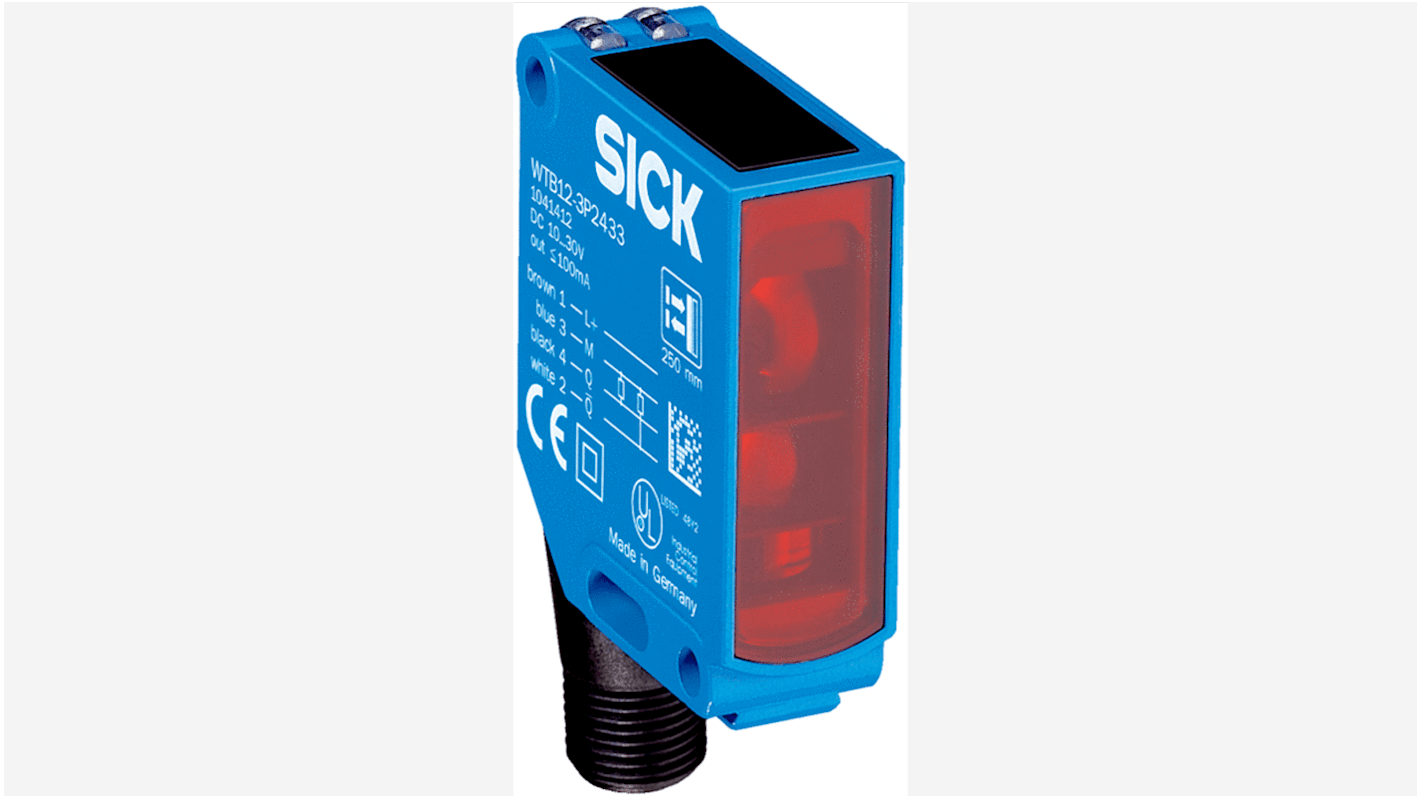 Rs-Online Sensore fotoelettrico Rettangolare SICK Prossimità rilevamento 340 mm uscita PNP
