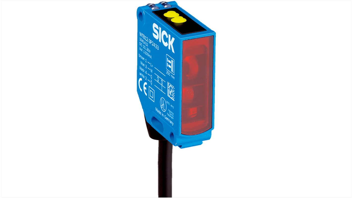 Sick Background Suppression Photoelectric Sensor, Block Sensor, 20 → 350 mm Detection Range