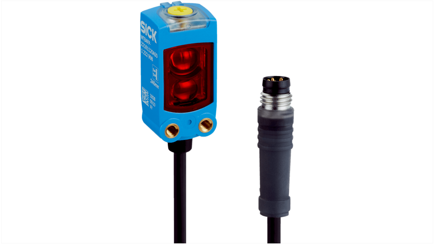 Sick WTB4FP Rechteckig Optischer Sensor, Annäherung, Bereich 4 → 220 mm, NPN, PNP Ausgang, Anschlusskabel,