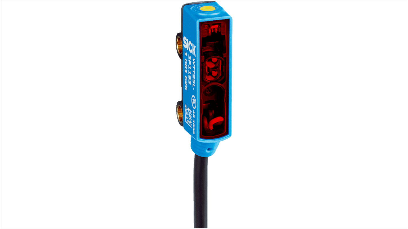 Rs-Online Sensore fotoelettrico Rettangolare SICK a soppressione di sfondo rilevamento 50 → 800 mm uscita PNP