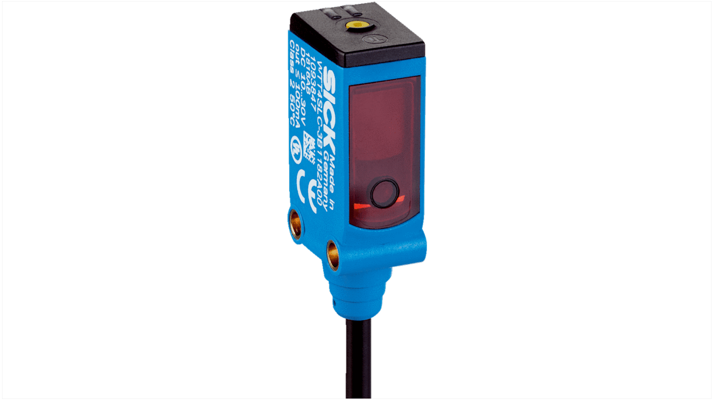Rs-Online Sensore fotoelettrico Rettangolare SICK a soppressione di sfondo rilevamento 50 → 1300 mm uscita NPN PNP