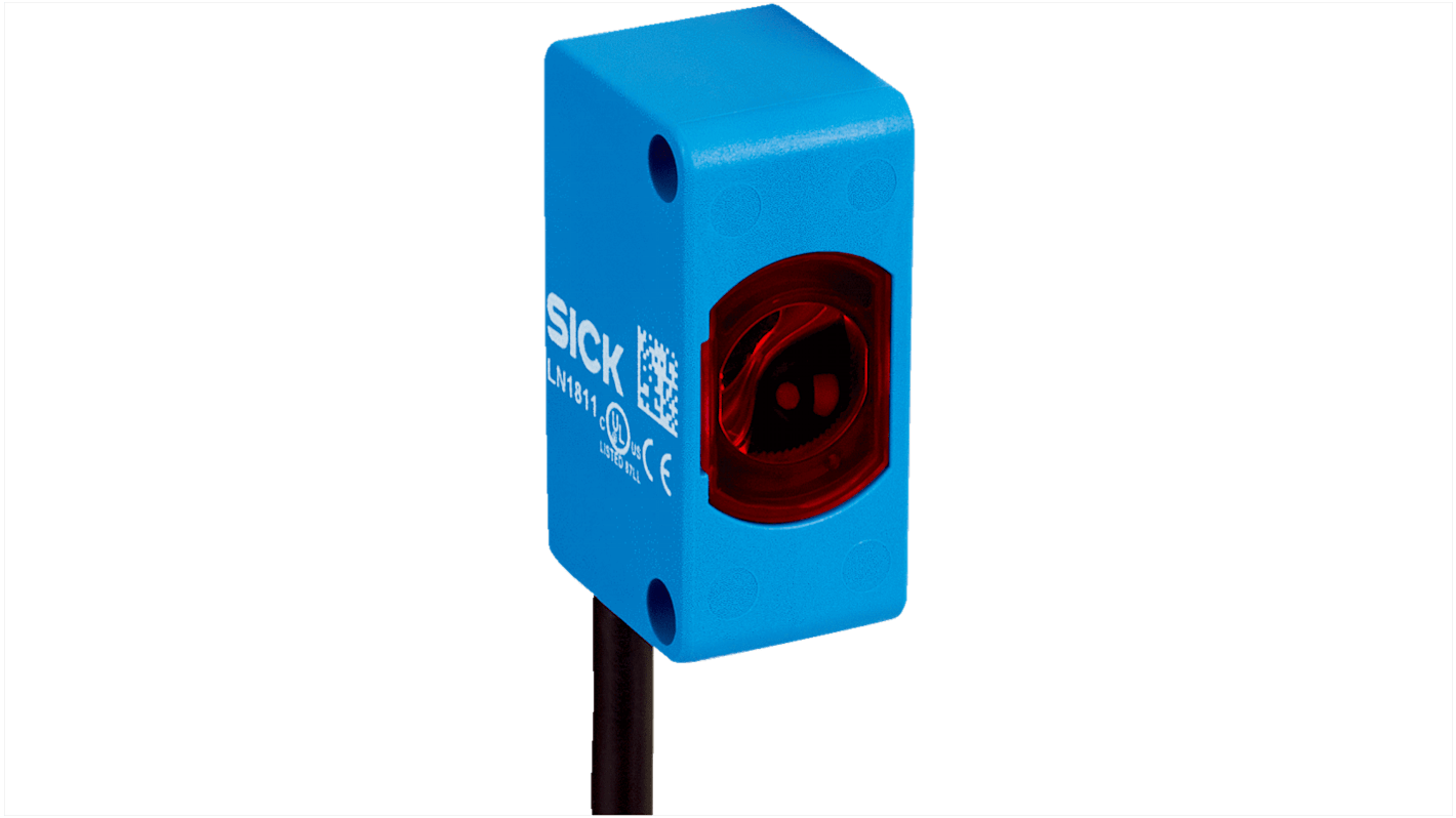Rs-Online Sensore fotoelettrico Rettangolare SICK a retroriflessione rilevamento 7 8 mm uscita PNP