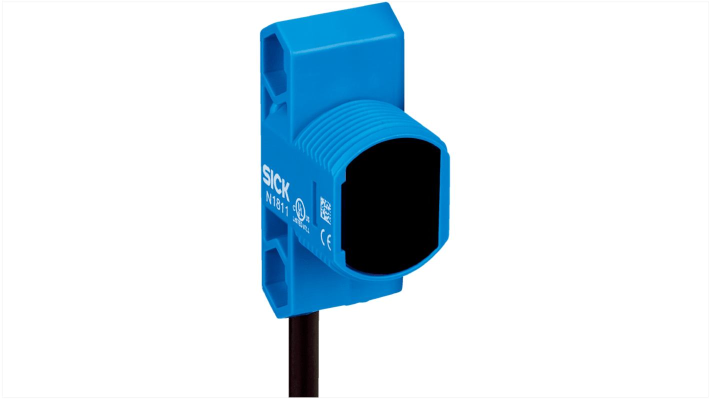 Rs-Online Sensore fotoelettrico Cilindrico SICK a soppressione di sfondo rilevamento 100 mm uscita NPN