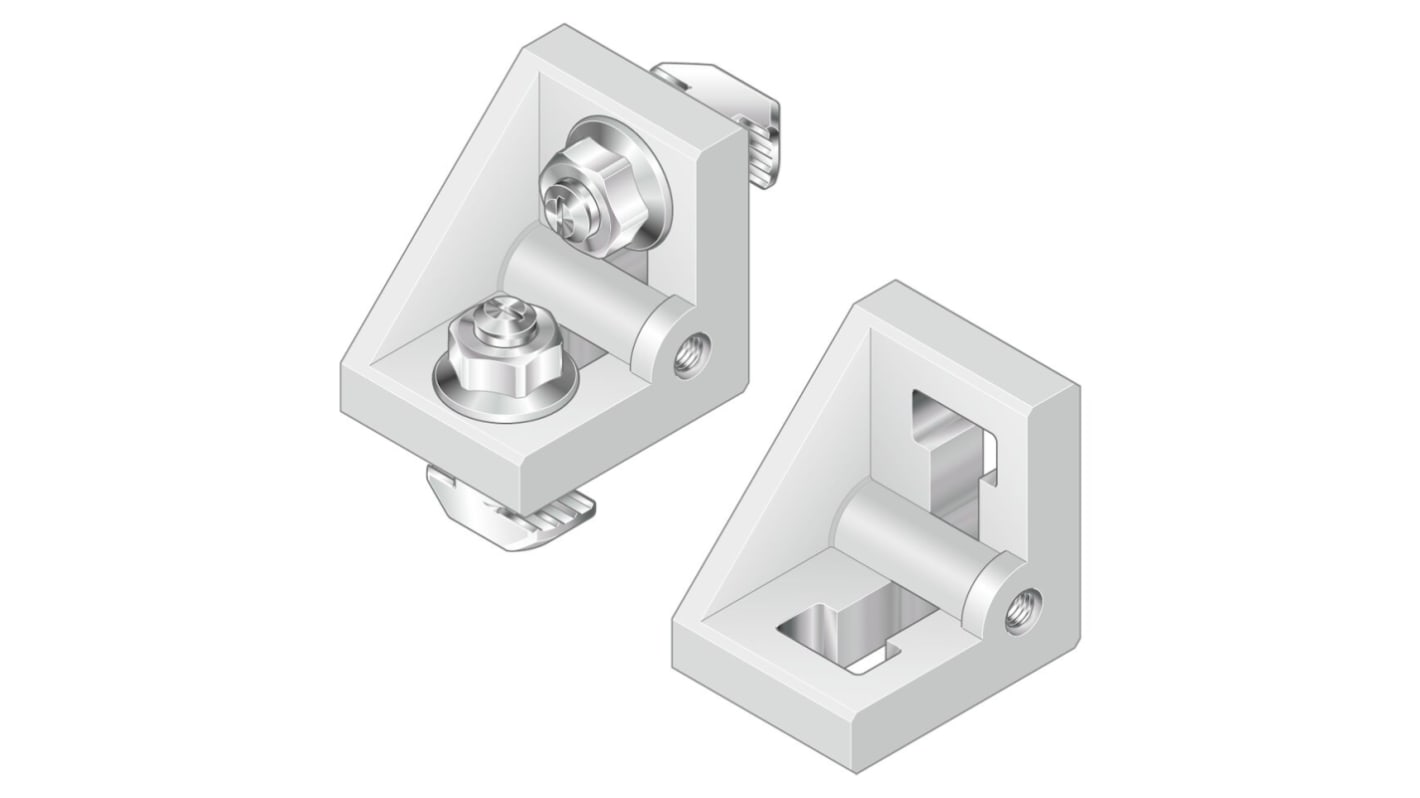 Bosch Rexroth M4 Angle Bracket, Connecting Component, Strut Profile 20 x 20, Groove Size 6mm