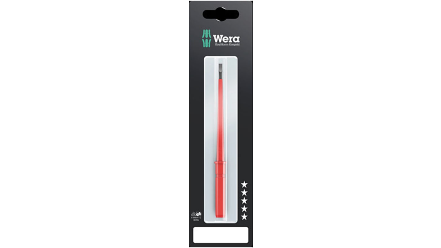 Wera 絶縁ドライバ差替軸, マイナス, VDE/1000V認証あり, 05004401001