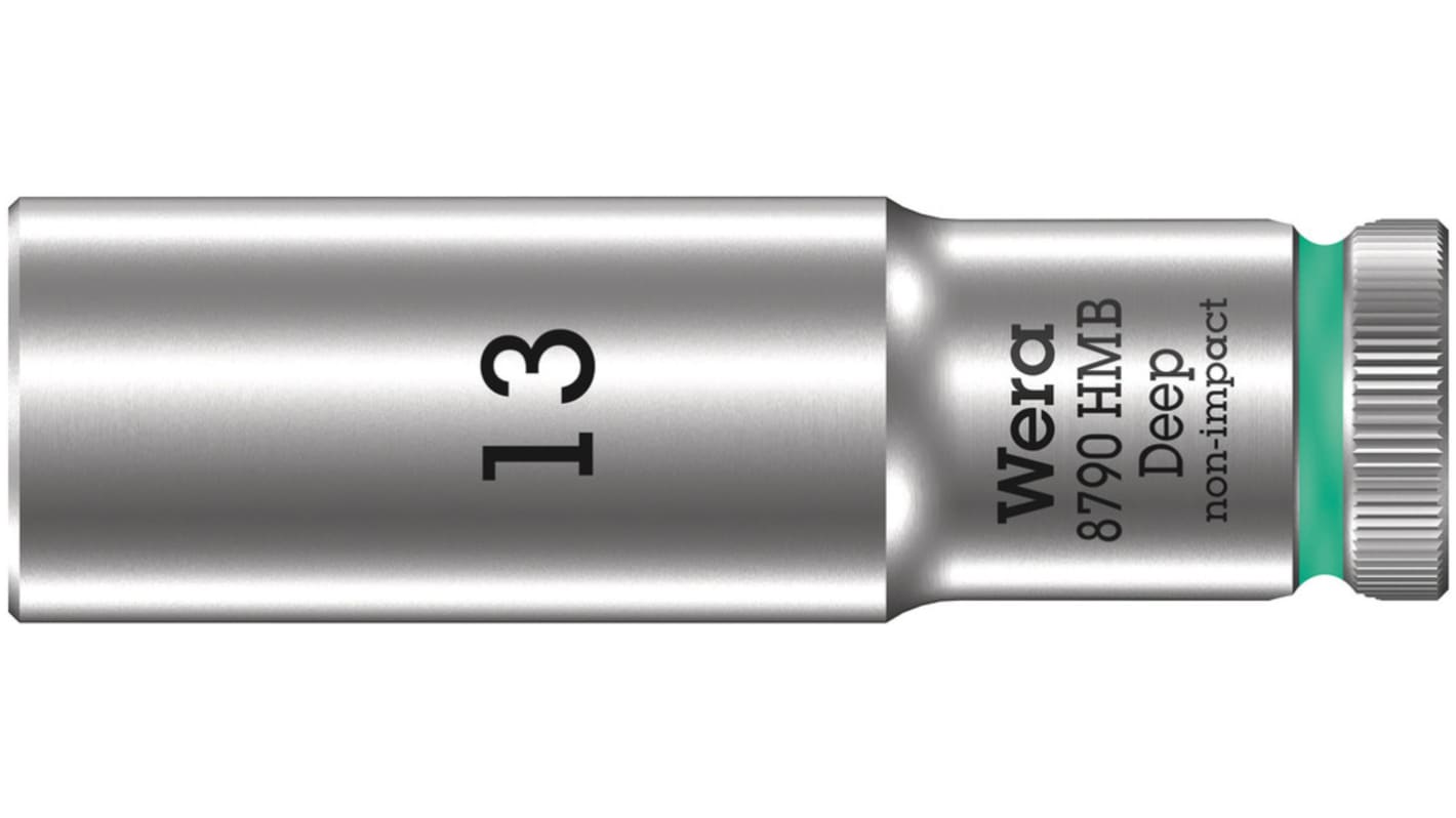 Wera 3/8 in Drive 64mm Deep Socket, 6 point, 131 mm Overall Length