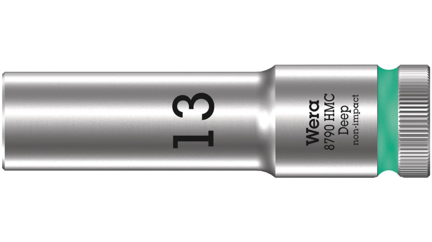 Wera 83mm公制六角长套筒, 1/2 in驱动头, 151 mm总长