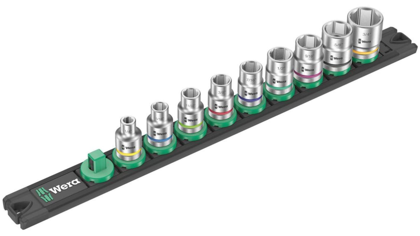 Wera ソケットレール9.53 ㎜(3/8 Inch) 9ピース 05005450001 | RS Wera ソケットレール9.53 ㎜(3/8 Inch) 9ピース 05005450001 | RS